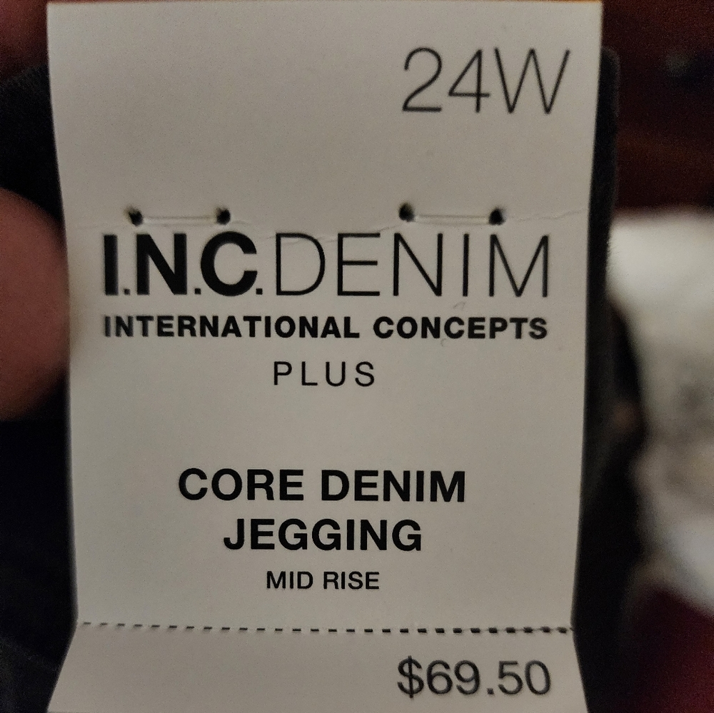 INC plus size denim skinny jeans size 24W